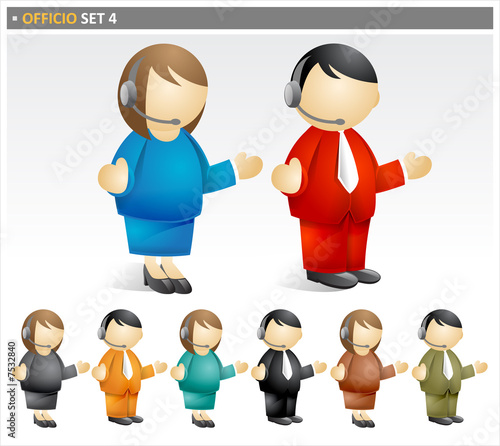 Business People on the Phone - officico icon set