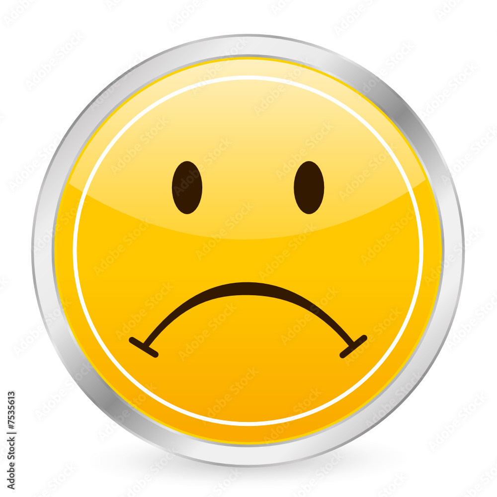 sad face yellow circle icon sad face yellow circle icon
