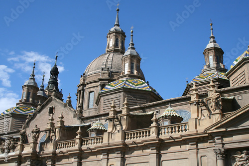 Top of the Pilar Basilica in Saragossa