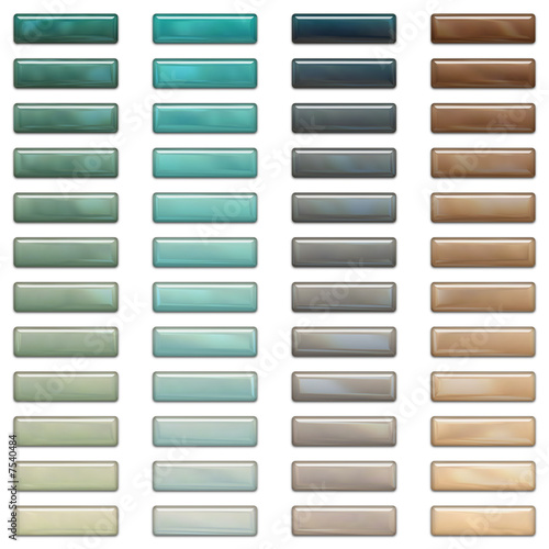 High gloss web buttons in stylish colors