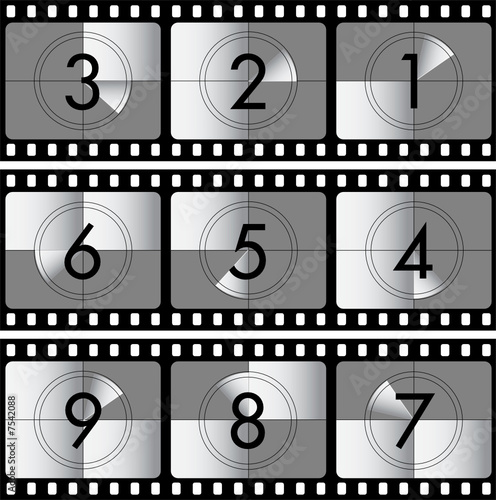 vector illustration of the movie countdown