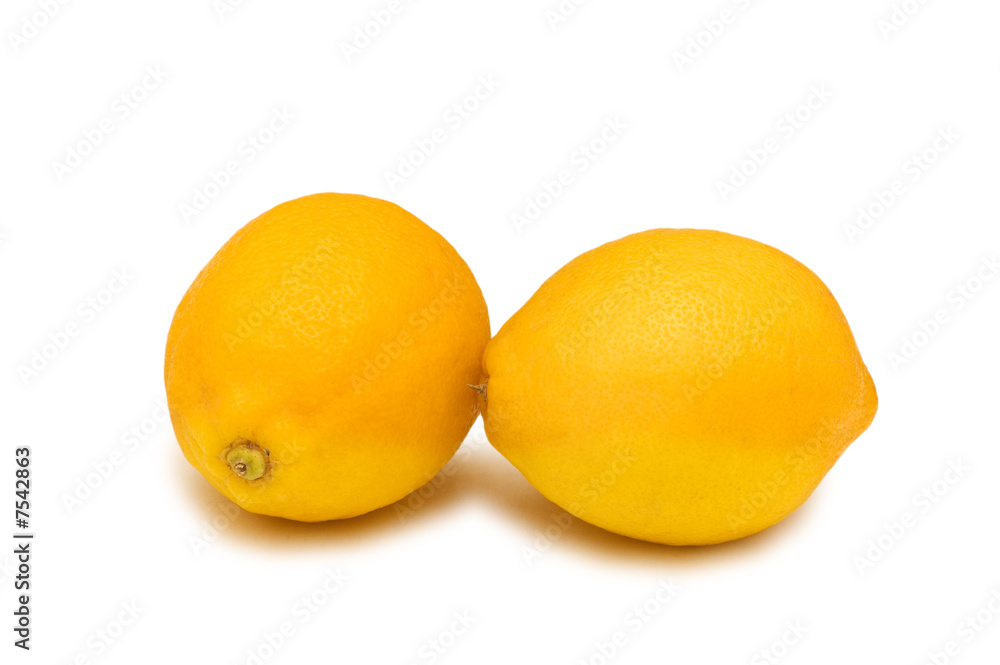 Two lemons isolated on the white background Two lemons isolated on the white background