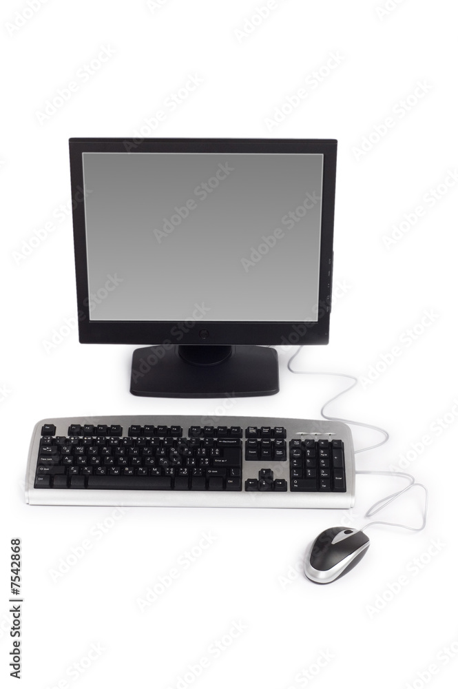 Personal computer isolated on the white background Personal computer isolated on the white background