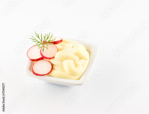 mayonnaise and garden radish  