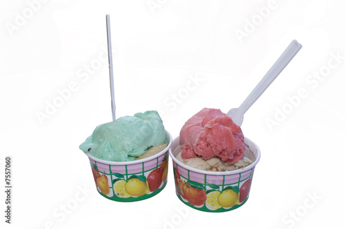 Two ice creams in cups