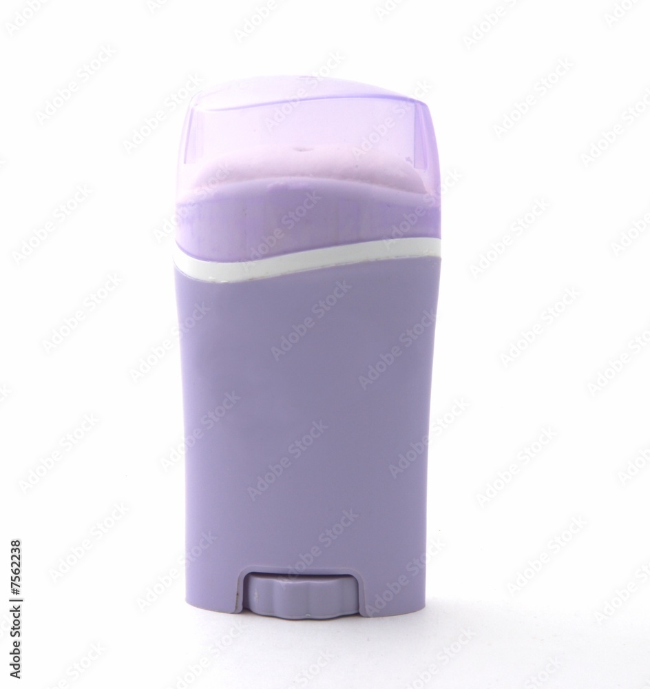Violet jar of a deodorant on Violet jar of a deodorant on