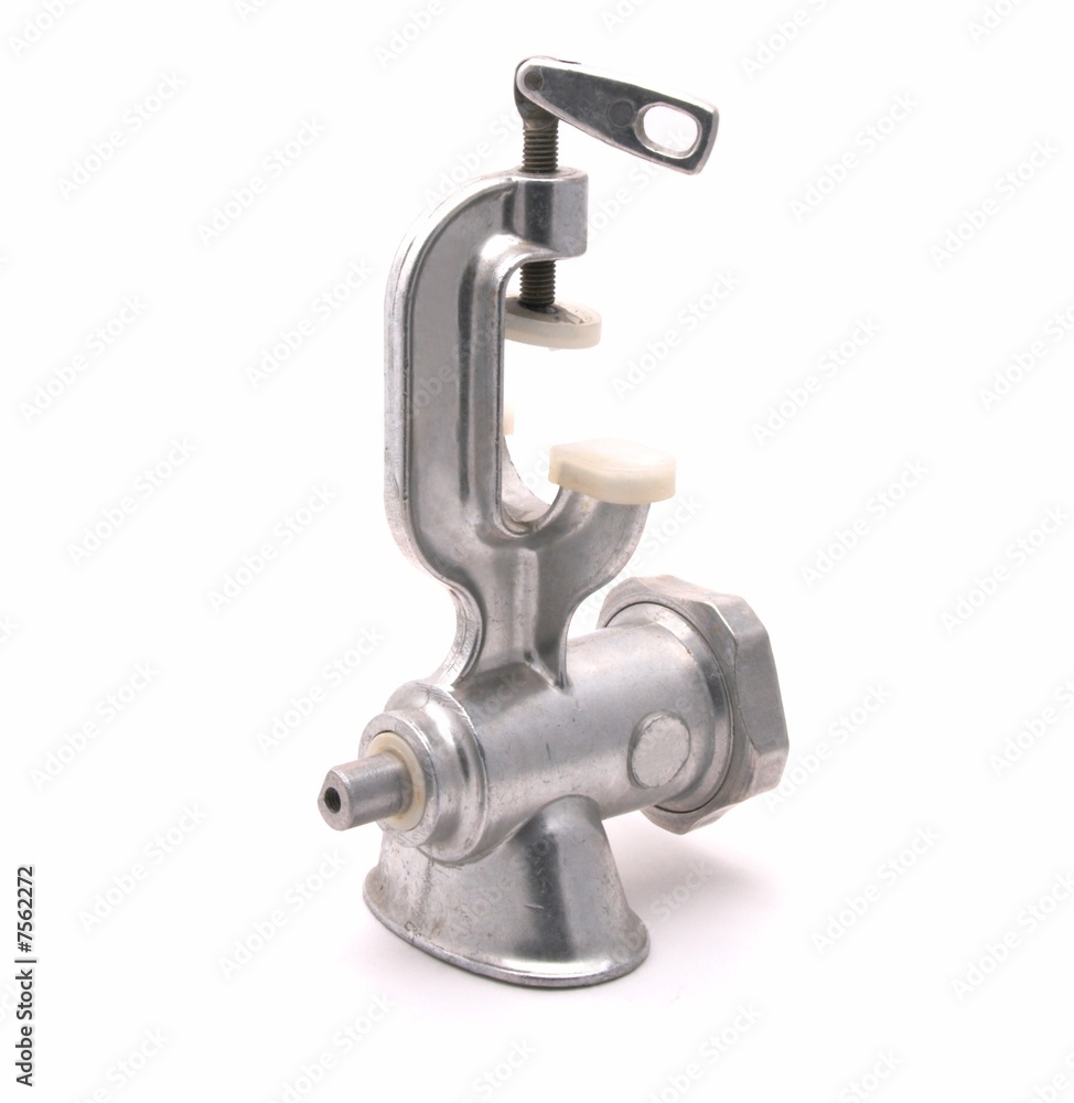 Old mechanical meat grinder Old mechanical meat grinder
