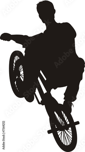 Bicycle rider silhouette