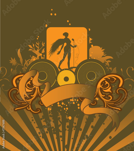 concert vintage illustration