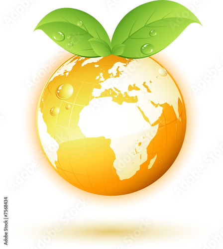 planète terre à feuilles