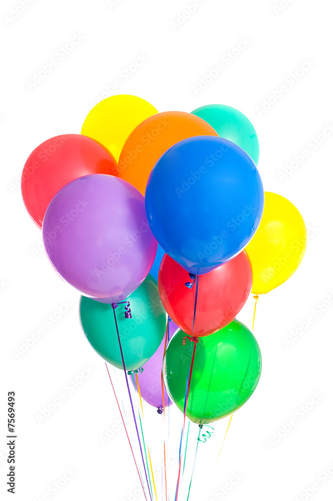 Party Balloons on white Party Balloons on white