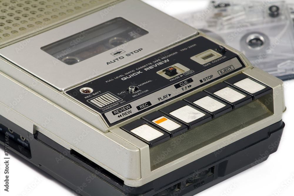 Obraz premium vintage cassette tape recorder