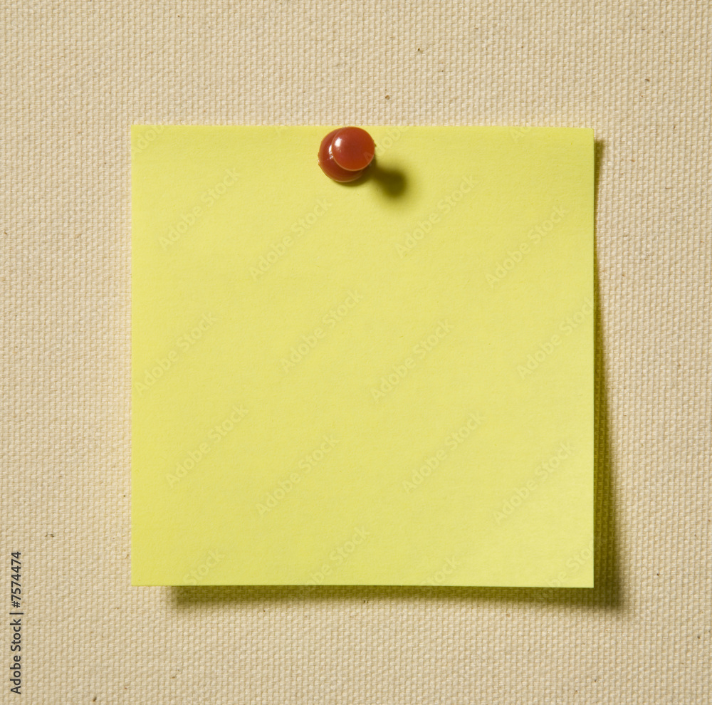 Note With Clip On Textile Background Note With Clip On Textile Background