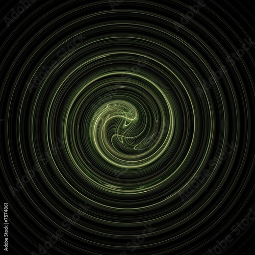 Fractal 31 green spiral