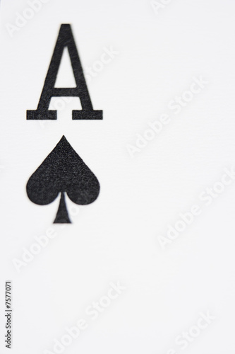 Close up of Ace of Spades