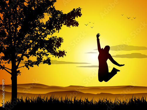 Girl jumping
