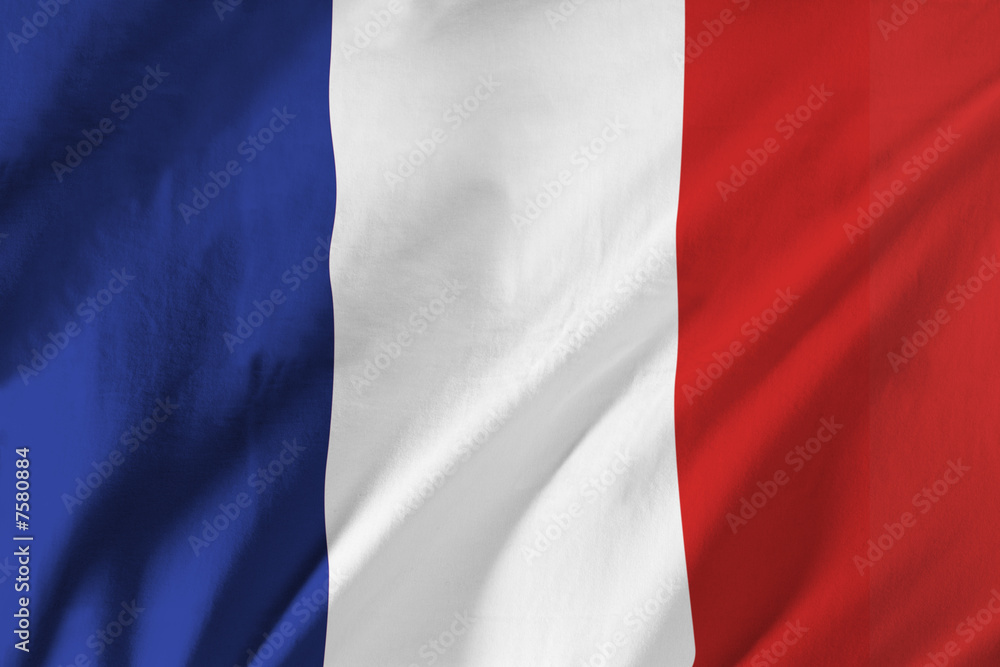 French flag waving in the wind French flag waving in the wind