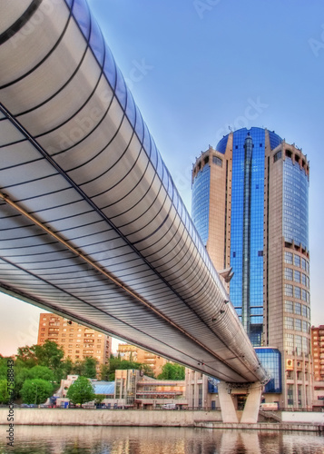 Moscow Skyscraper and bridge