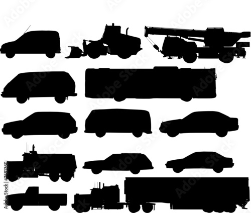 Transport vehicles vectors