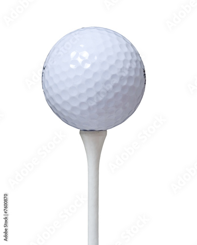 This is a stock photograph of a golf ball