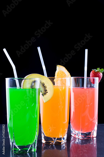 Fresh colorful drink
