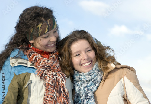 Girls. Sisters. Teens. photo