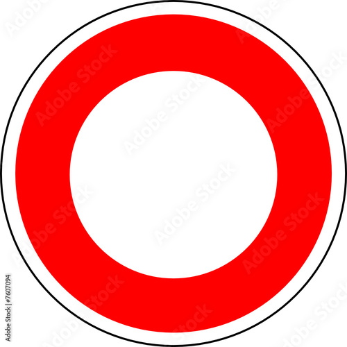 a0089 - Panneau interdiction - CIRCULATION INTERDITE