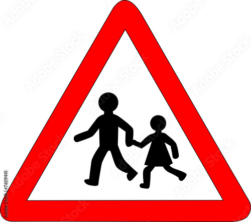 a105 - Panneau danger TRAVERSEE D'ENFANTS