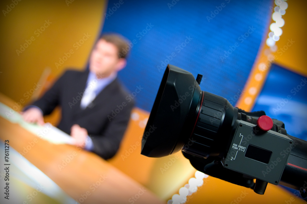 TV studio for news TV studio for news