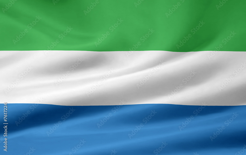 Obraz premium Sierra Leonische Flagge