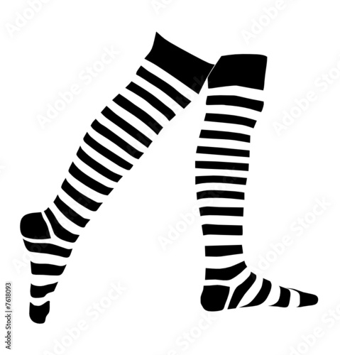 vector - legs in stripped socks