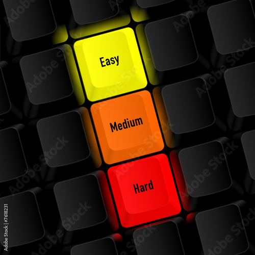 tasten easy-medium-hard