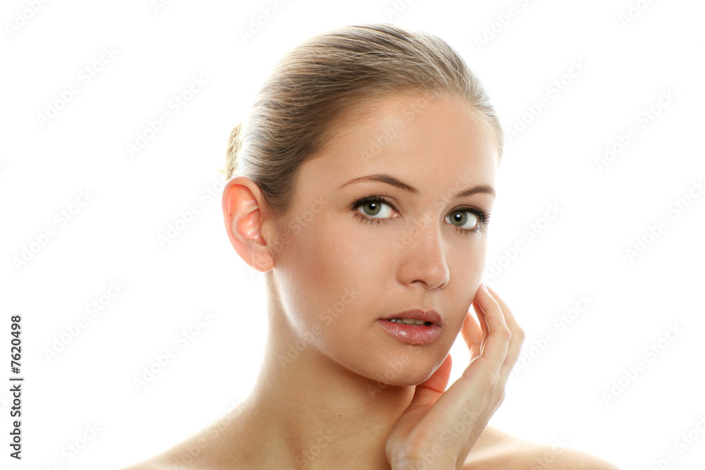 isolated beauty portrait of a beautiful young woman isolated beauty portrait of a beautiful young woman