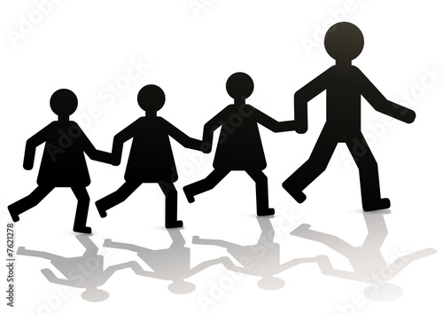 Groupe d'enfants et son accompagnant
