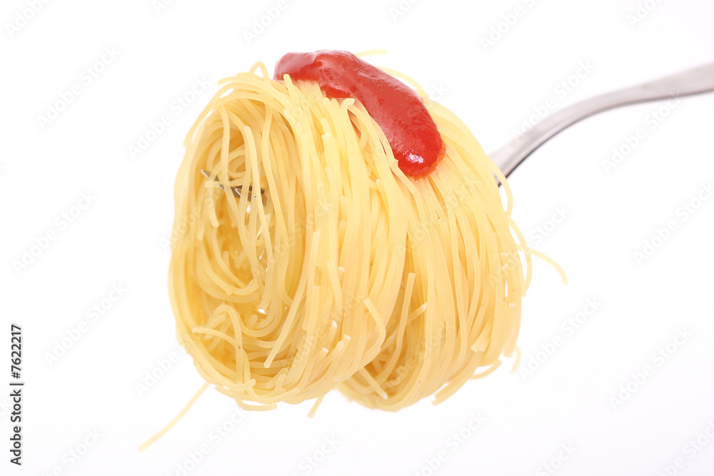 Spaghetti on a fork