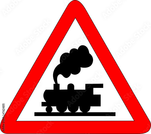 a0125 - Panneau danger PASSAGE NON PROTEGE