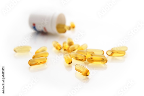 Yellow transparent pills