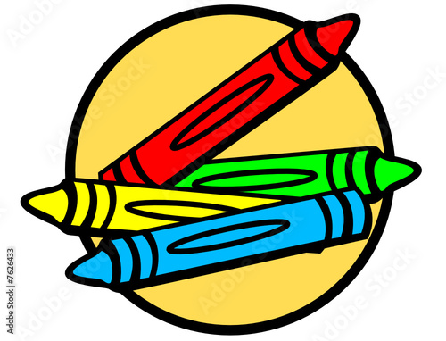 colorful wax crayons