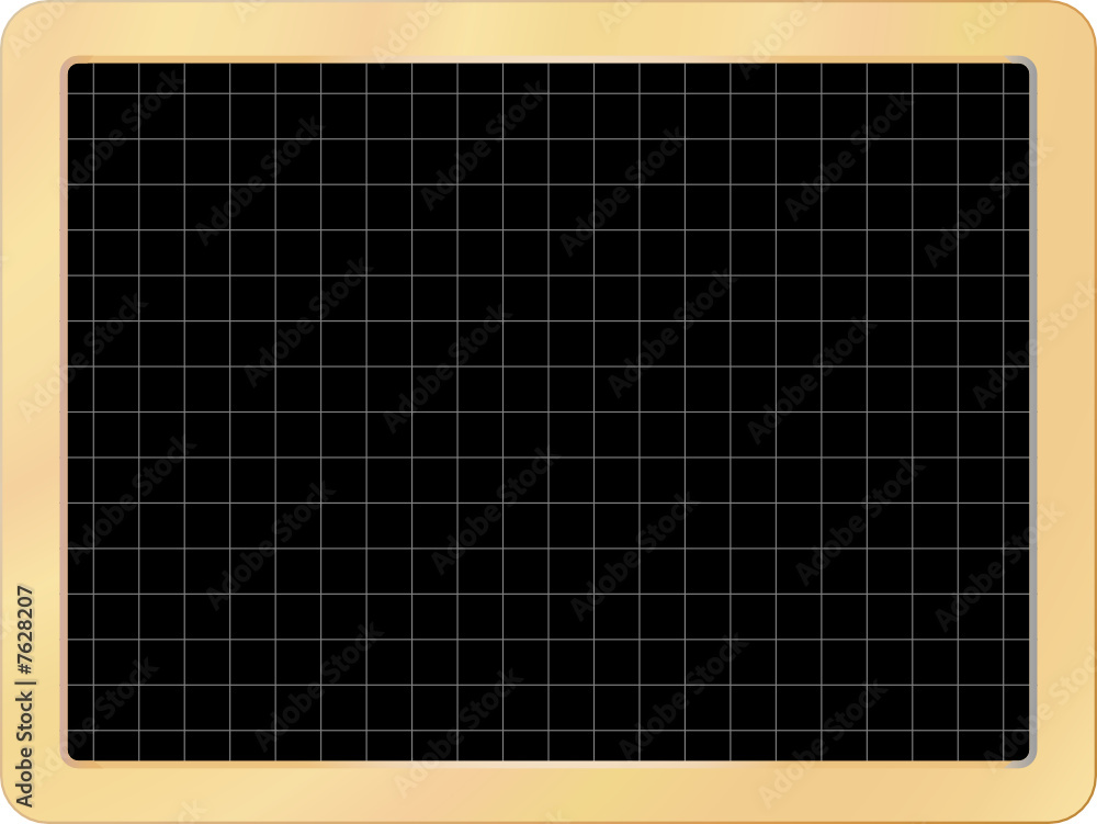 ardoise noire quadrillée