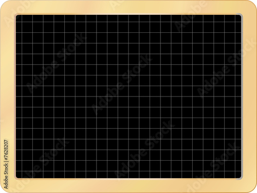 ardoise noire quadrillée