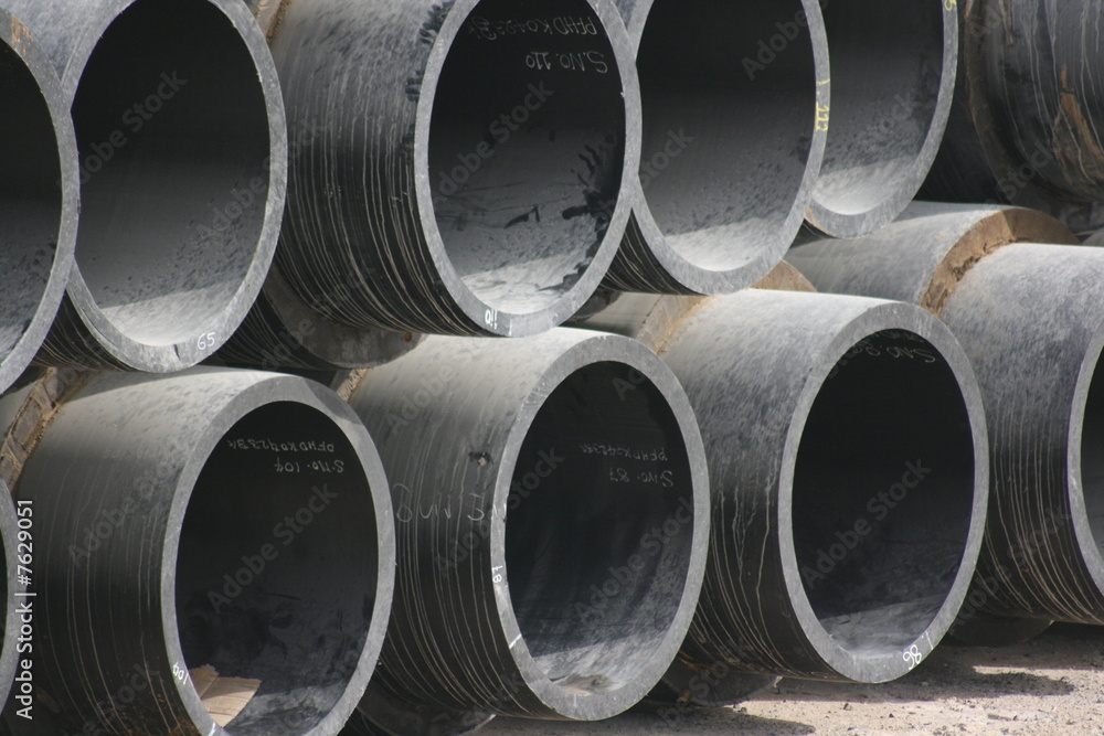 Pipes at construction site