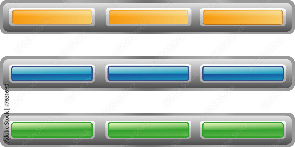 Leuchtende Web Buttons, 3 Variationen Leuchtende Web Buttons, 3 Variationen