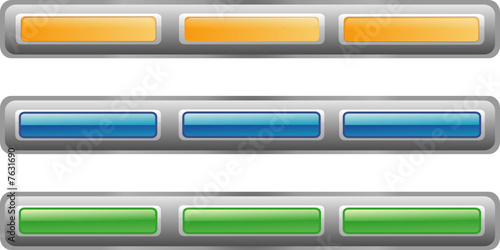 Leuchtende Web Buttons, 3 Variationen 