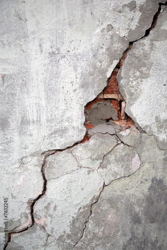 Crack on a wall of an old building