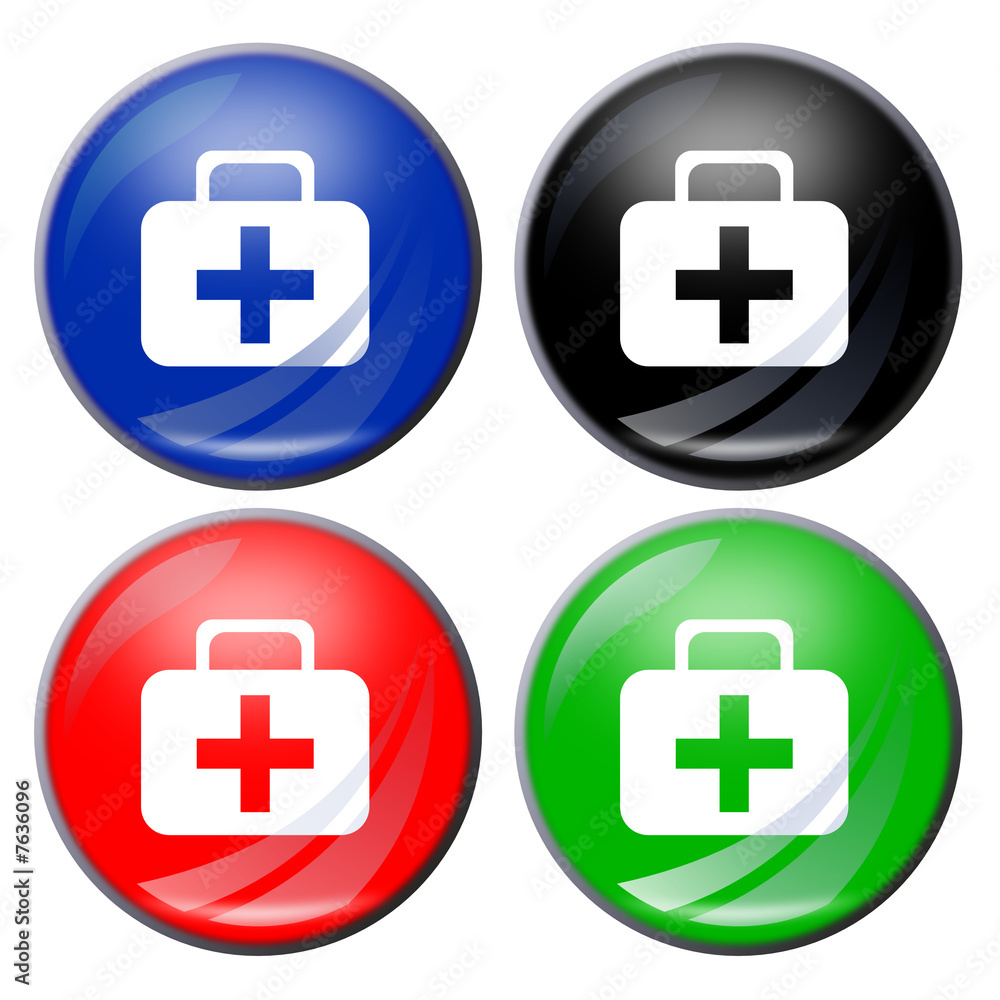 Obraz premium aid kit button