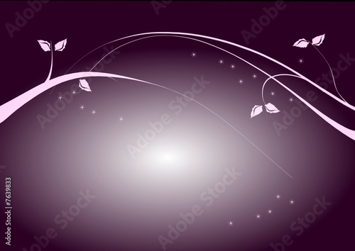 ornement étoilé violet
