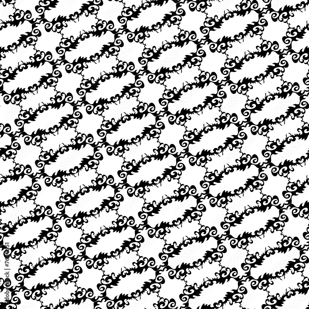Seamless black ornament vector pattern Seamless black ornament vector pattern