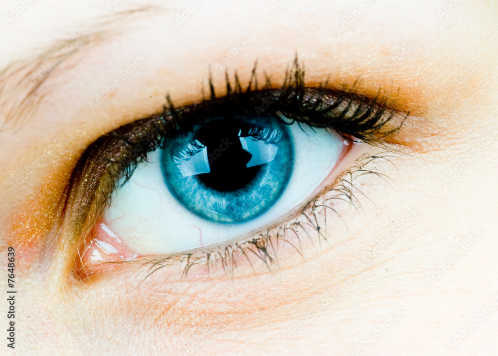 Detail von blauem Auge Detail von blauem Auge