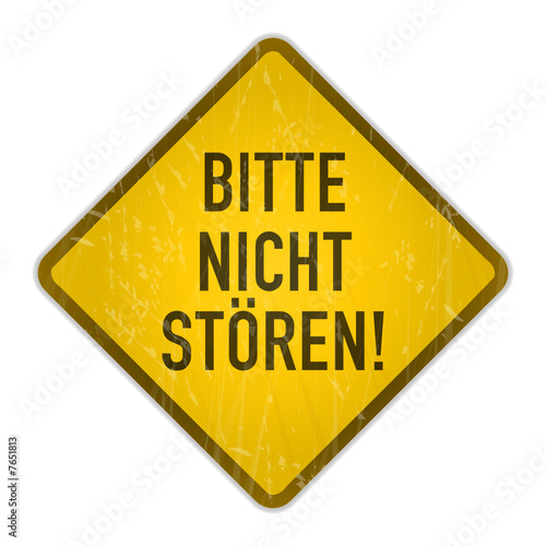 schild bitte nicht stören