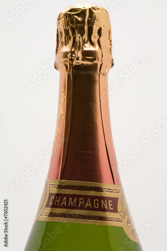 champagne bottle closeup